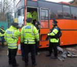 Salford Big Orange Bus Anti-Fracking Blockade 